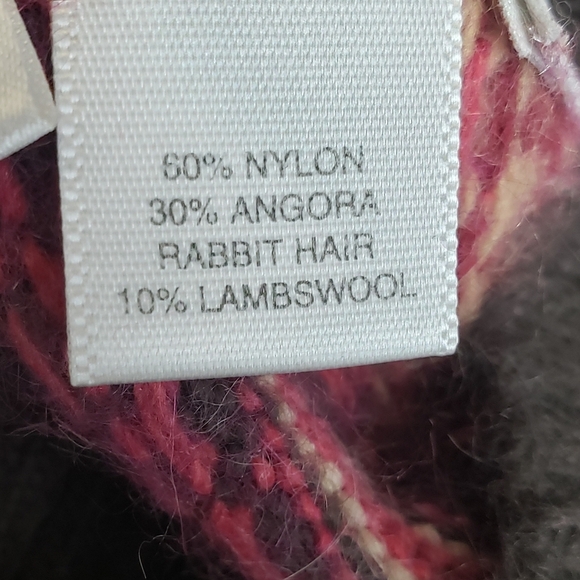 Ann Taylor Brown Lambswool Blend Turtleneck Sweater with Pink Accents Sz S - Picture 8 of 9